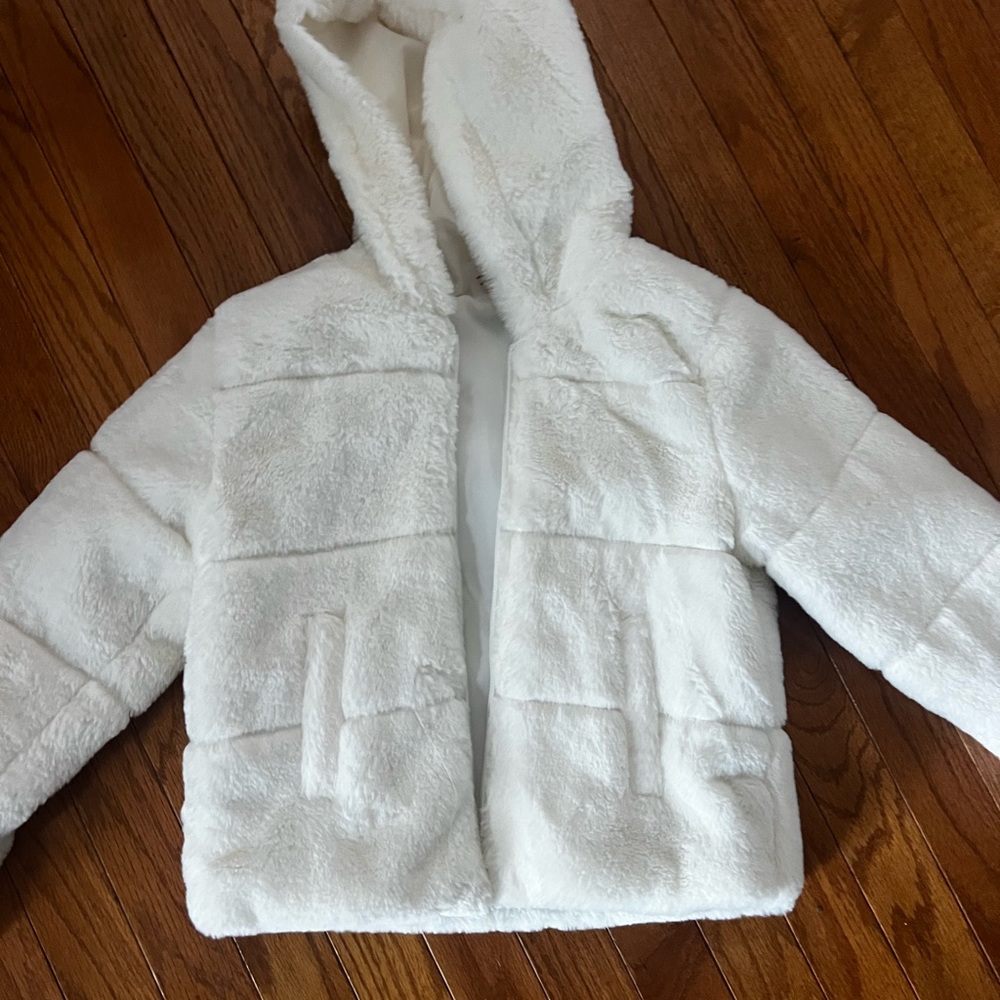 Cozy White Kids Coat
